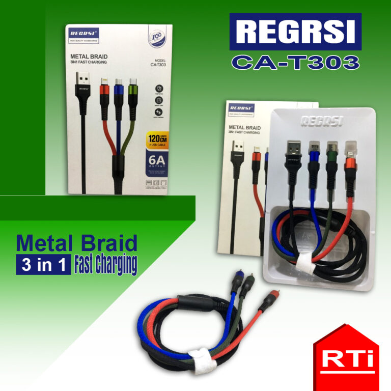 Regrsi CA-T303 6A 3in1 Data Cable