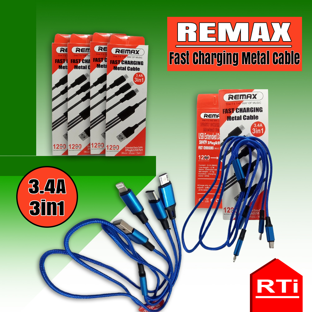 Remax 3 in 1 3.4A Data Cable