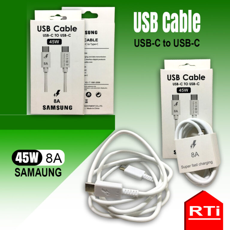 USB-C to USB-C 45W 8A Data Cable