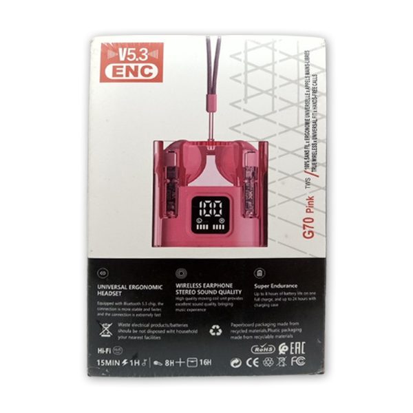 G70 TWS Bluetooth Headphone || ENC - Image 5