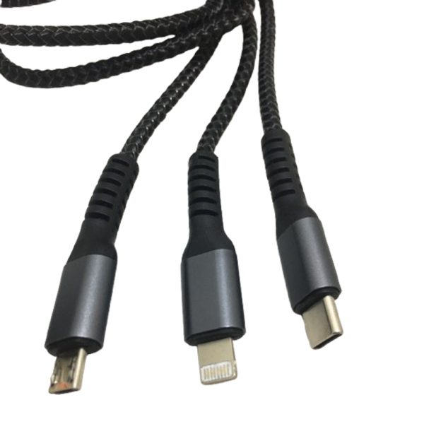 100W Regrsi 3in1 CA-307 1.2m Data Cable - Image 4