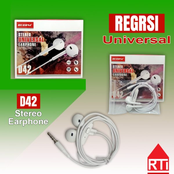 Regrsi D42 Sterio Earphone (MOQ 10 pcs )