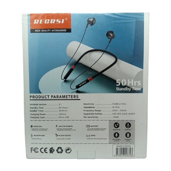 Regrsi RE-NY031 Neckband Bluetooth Headphone - Image 6