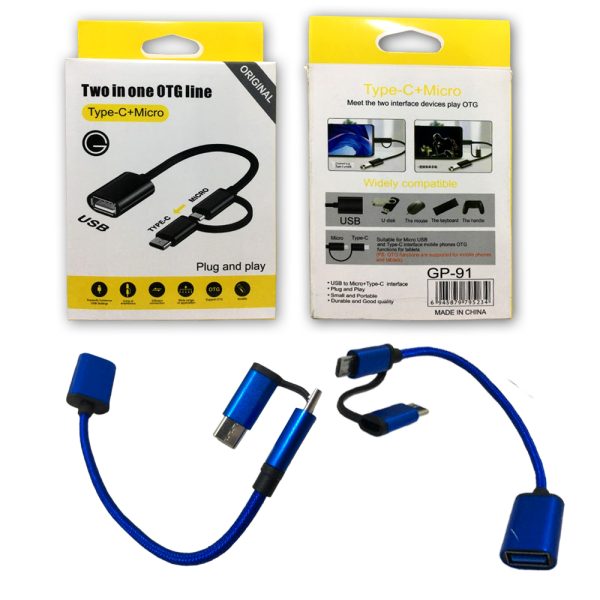 2 in 1 OTG Cable || OTG to Micro & Type-C - Image 2