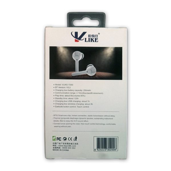 Vlike T200 TWS Bluetooth Headphone - Image 6