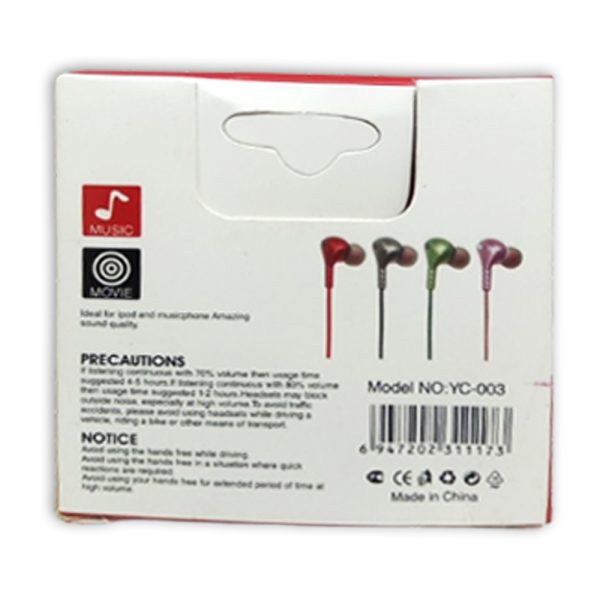 YC 003 Earphone (MOQ -10 pieces) - Image 3